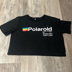 polaroid cropped t-shirt